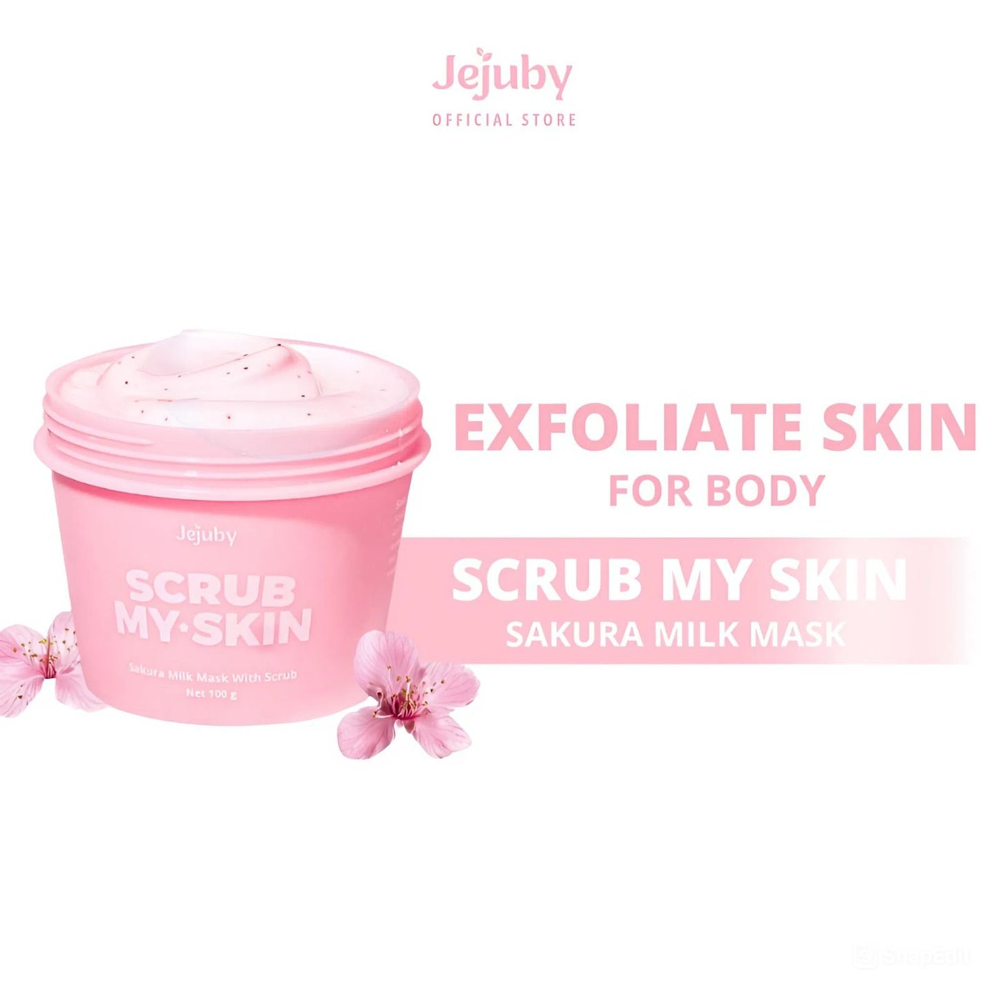 1. Jejuby Sakura Scrub + Bath Brush