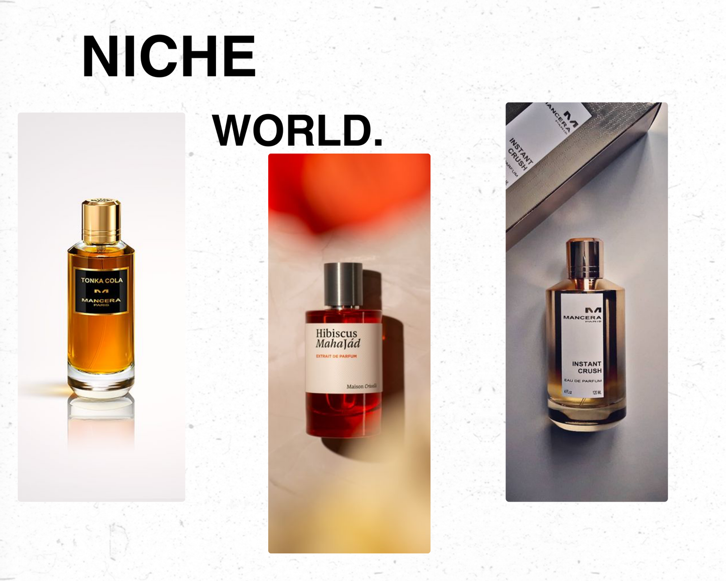 Niche combo Hibiscus mahajad, mancera instant crush, mancera tonka cola 3x5ml